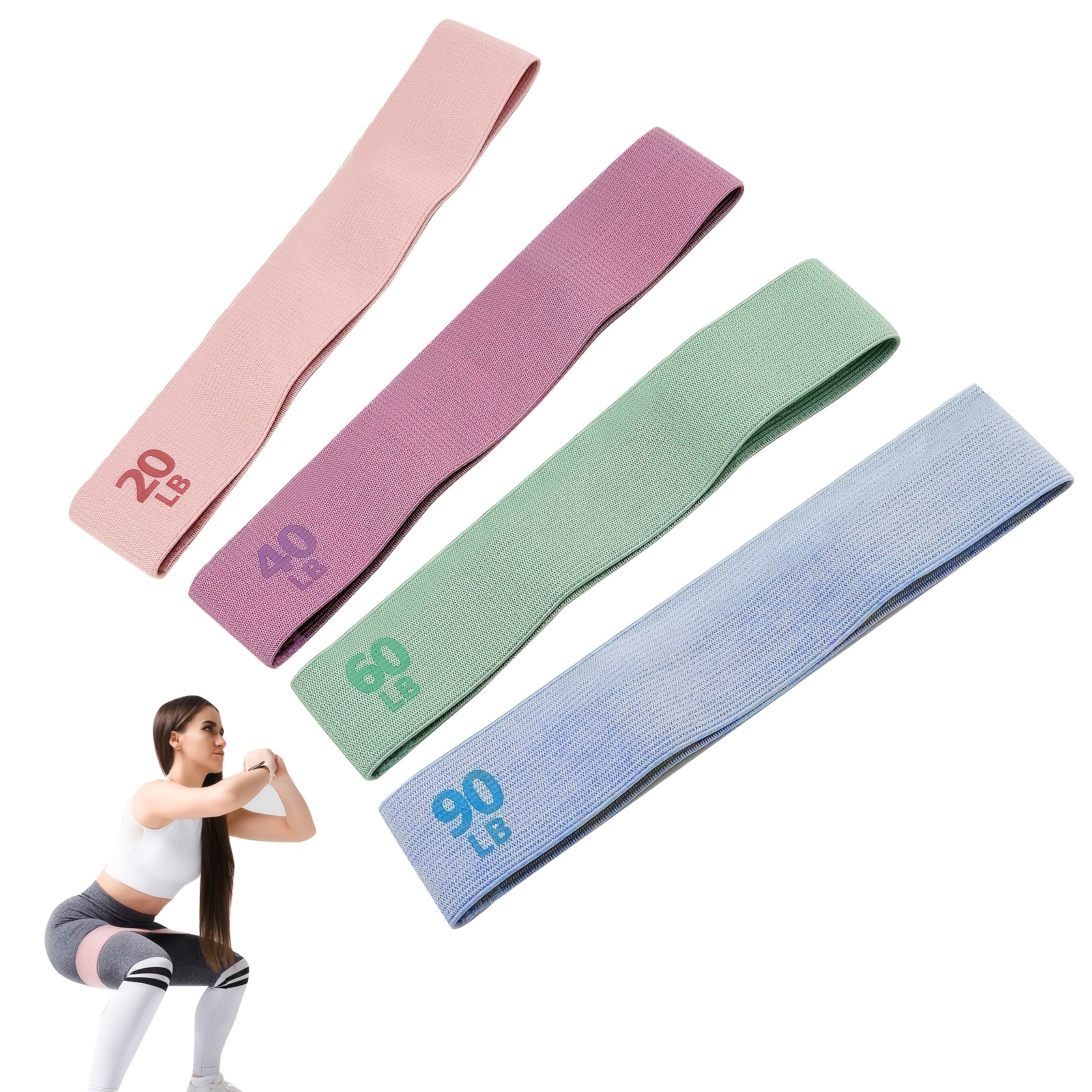 Pilates Yoga Body - 1Pc/4Pcs Fitness Resistance Bands with Weights,