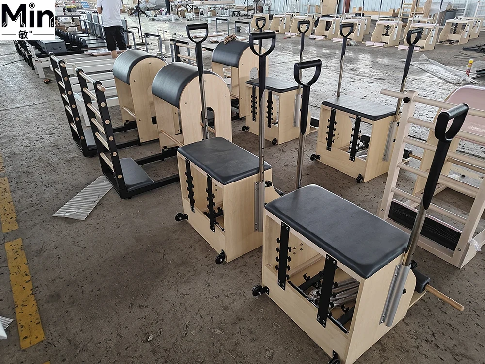 Pilates Yoga Studio - Commercial Oak Pilates Wunda Chair, Adjustable
