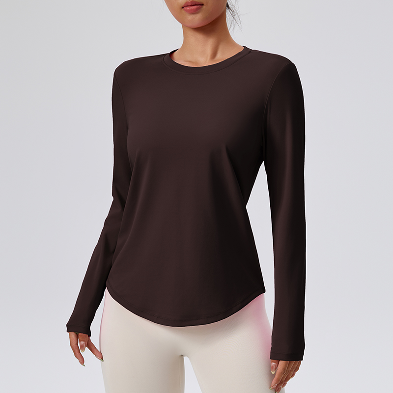 Pilates Yoga Wrap Top - Women's Round Neck Fitness Yoga Clothes