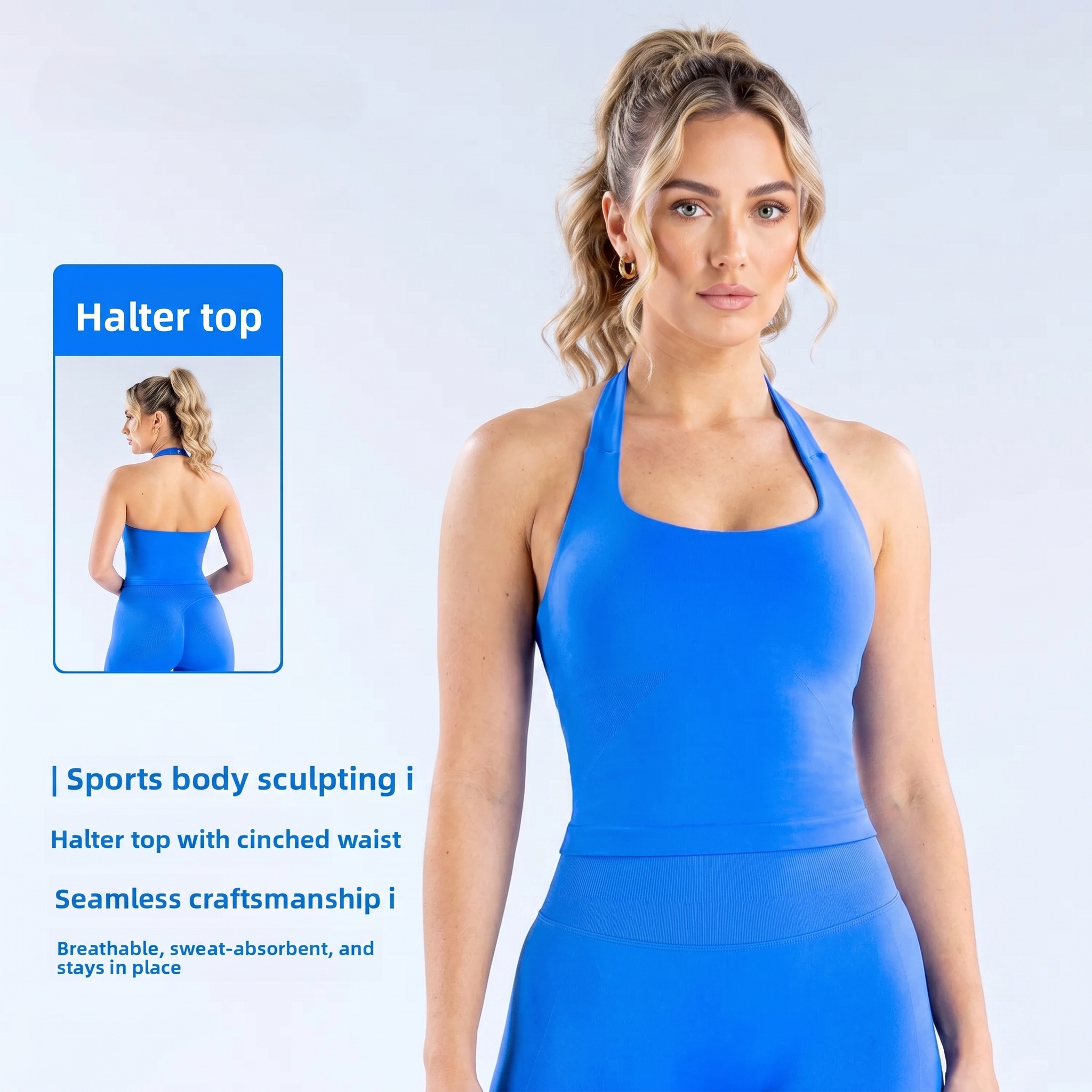Pilates Yoga Wrap Top - DenyfFitness Halter Top Woman Gym Clothes