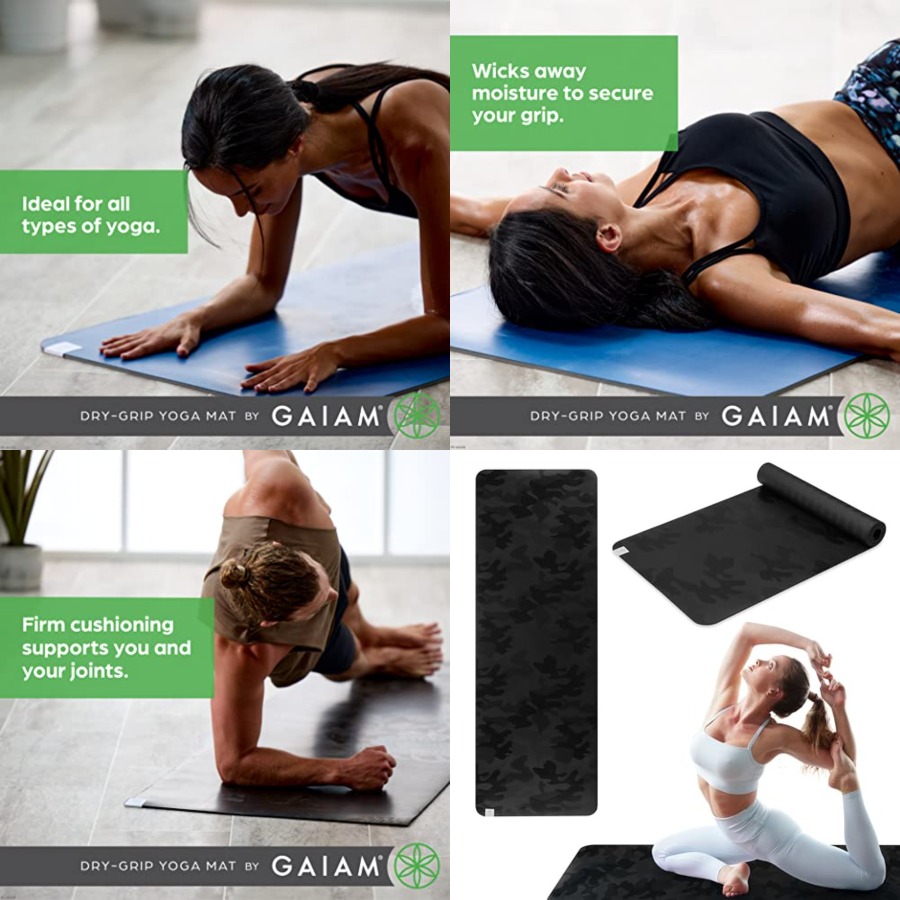 Pilates Yoga Or - Dry-Grip Yoga Mat - 5mm Thick