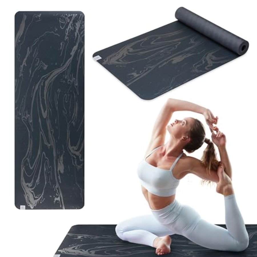 Dry-Grip Yoga Mat - 5mm Thick  - Pilates Yoga Or ulasan dan harga