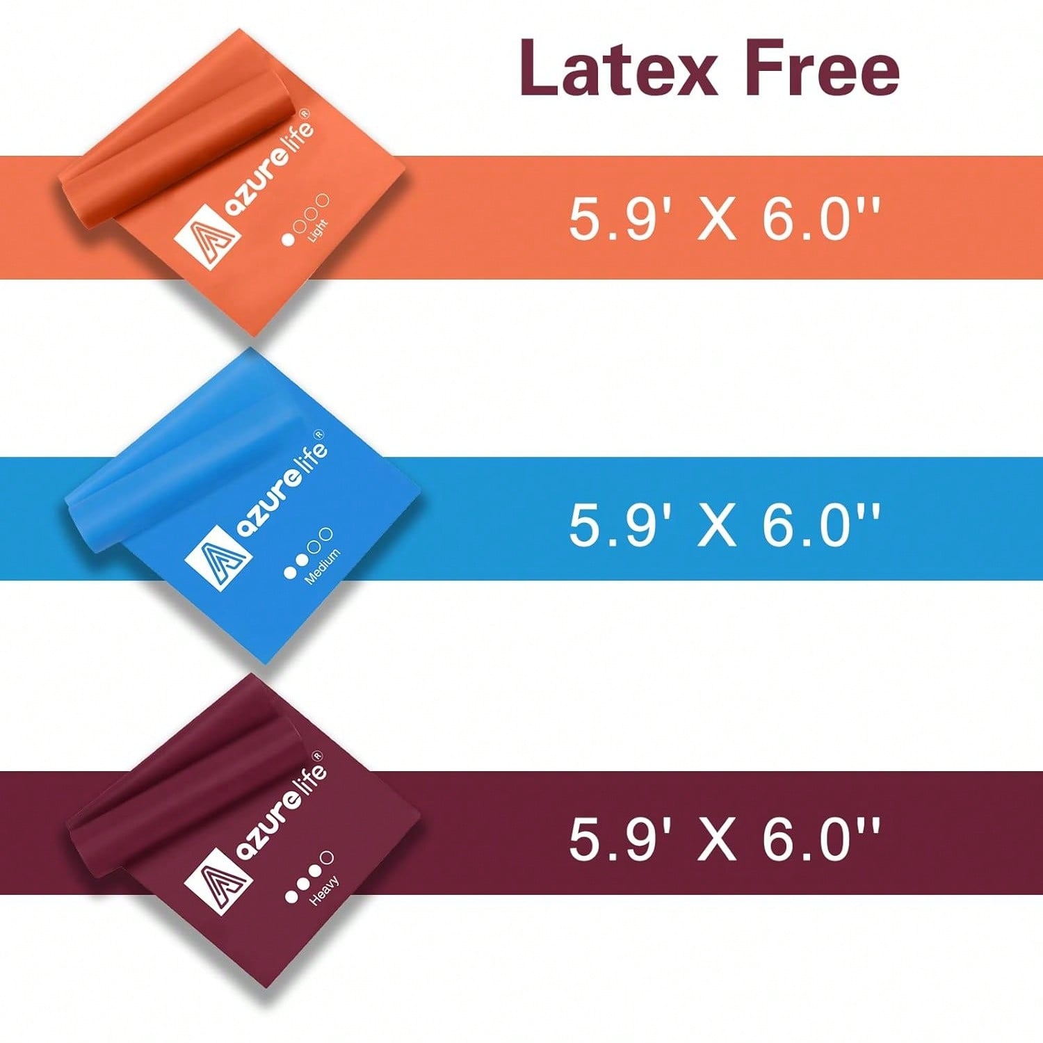AZURELIFE Resistance Bands, Pr - Pilates Yoga Or ulasan dan harga