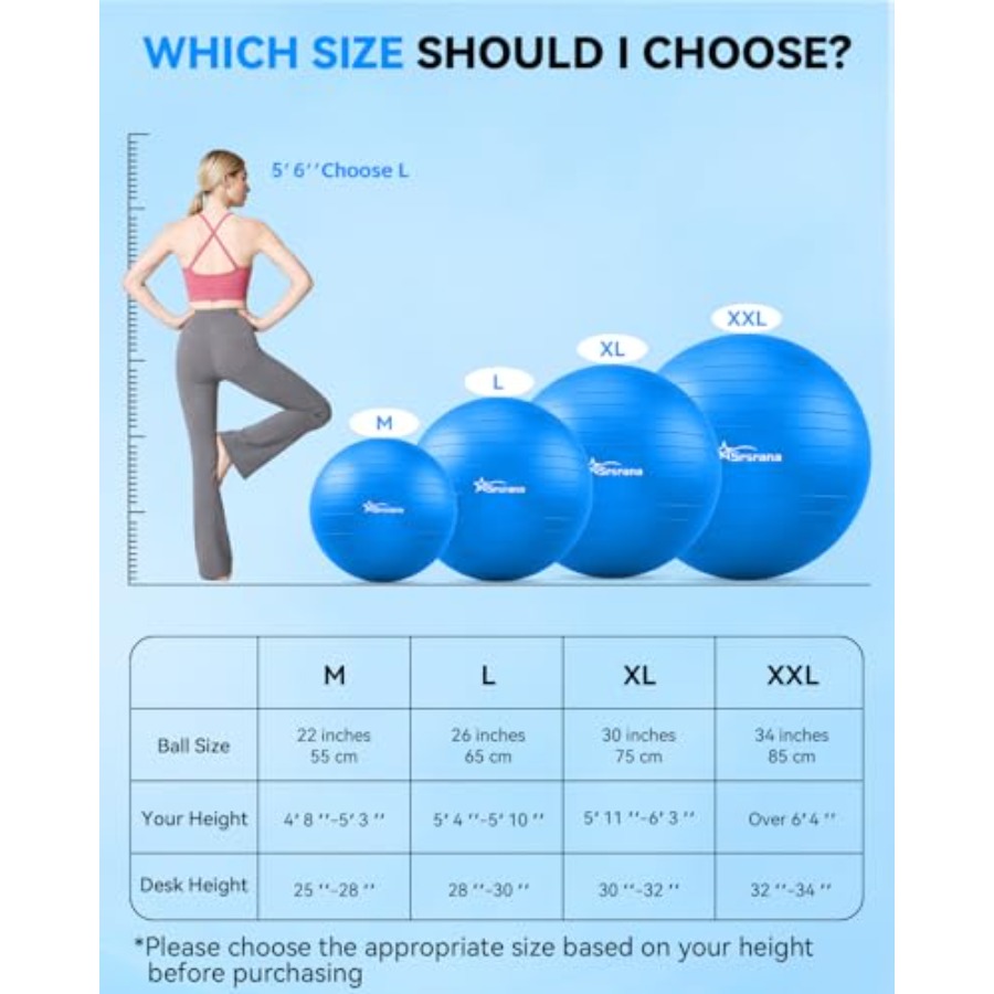 Exercise Ball - Anti-Burst Yog - Pilates Yoga Chair ulasan dan harga