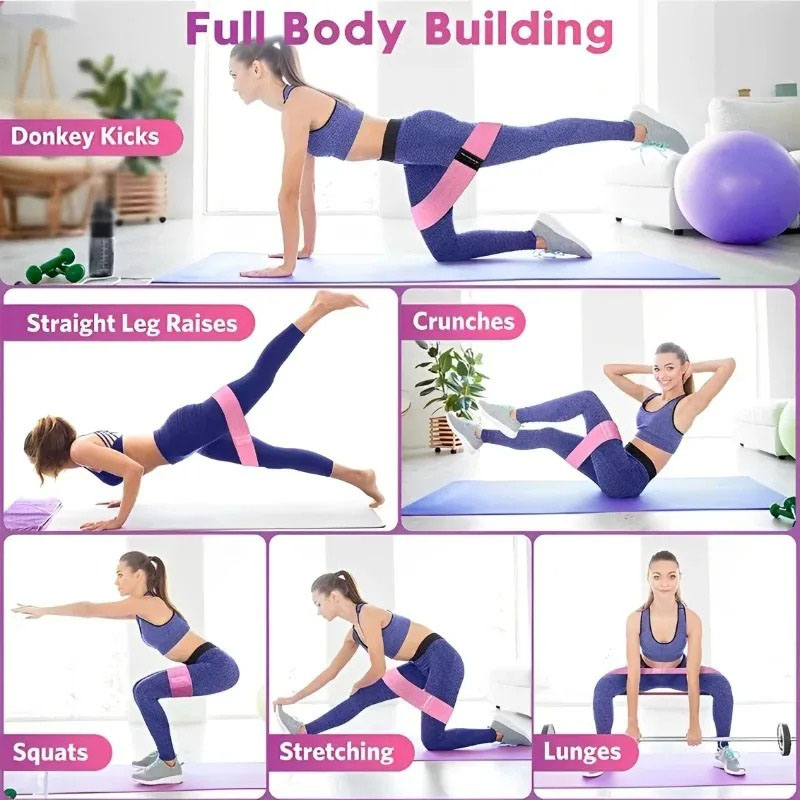 3Pcs Fabric Resistance Hip Boo - Pilates Yoga Reformer ulasan dan harga