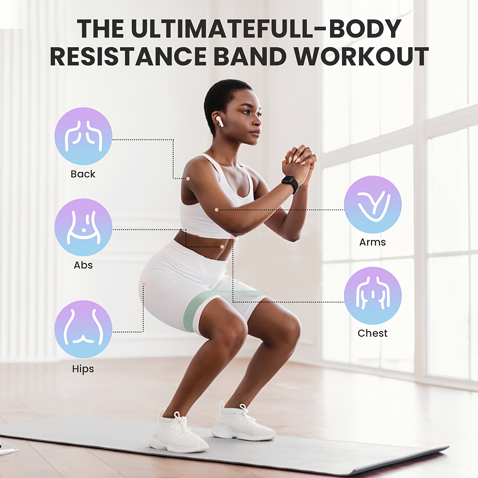 1Pc/4Pcs Fitness Resistance Ba - Pilates Yoga Body ulasan dan harga