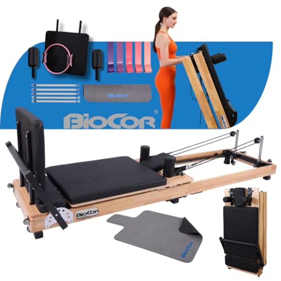 MAX4.0 Pilates Reformer Wood H - Pilates Yoga Machine ulasan dan harga