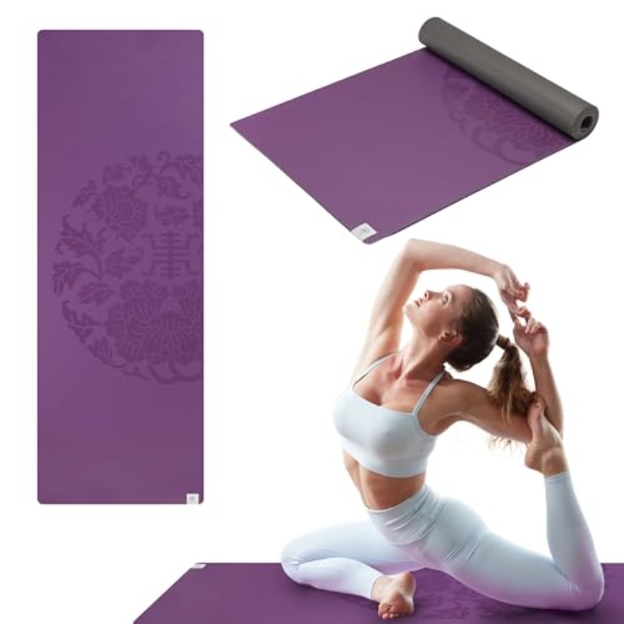 Dry-Grip Yoga Mat - 5mm Thick  - Pilates Yoga Or ulasan dan harga