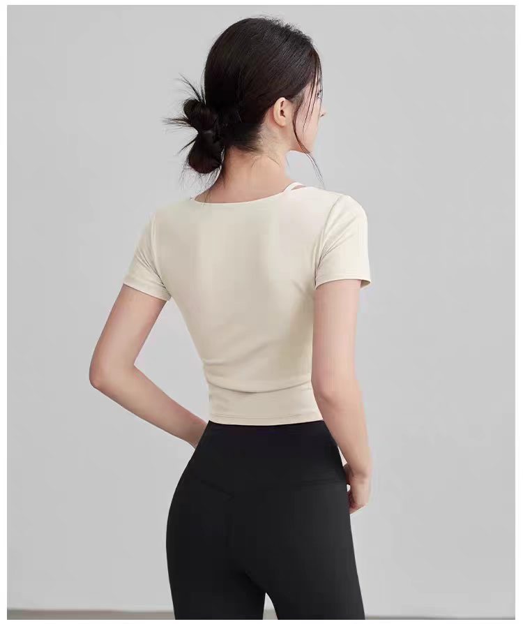 Women's Slim Fit Sports Top Bu - Pilates Yoga Wrap Top ulasan dan harga