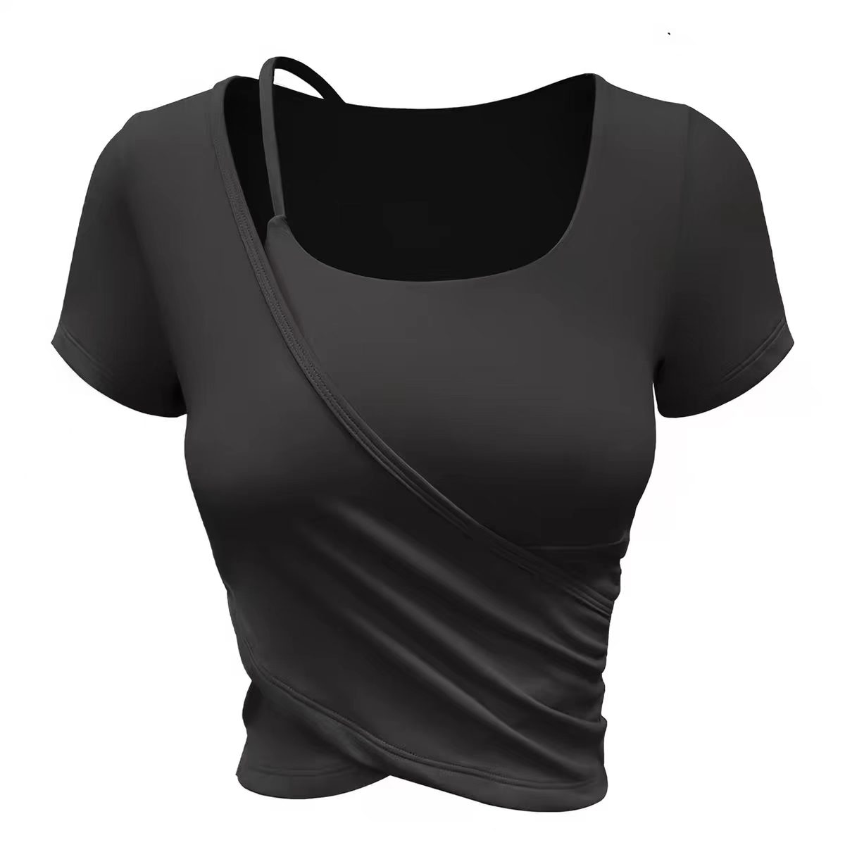Women's Slim Fit Sports Top Bu - Pilates Yoga Wrap Top ulasan dan harga