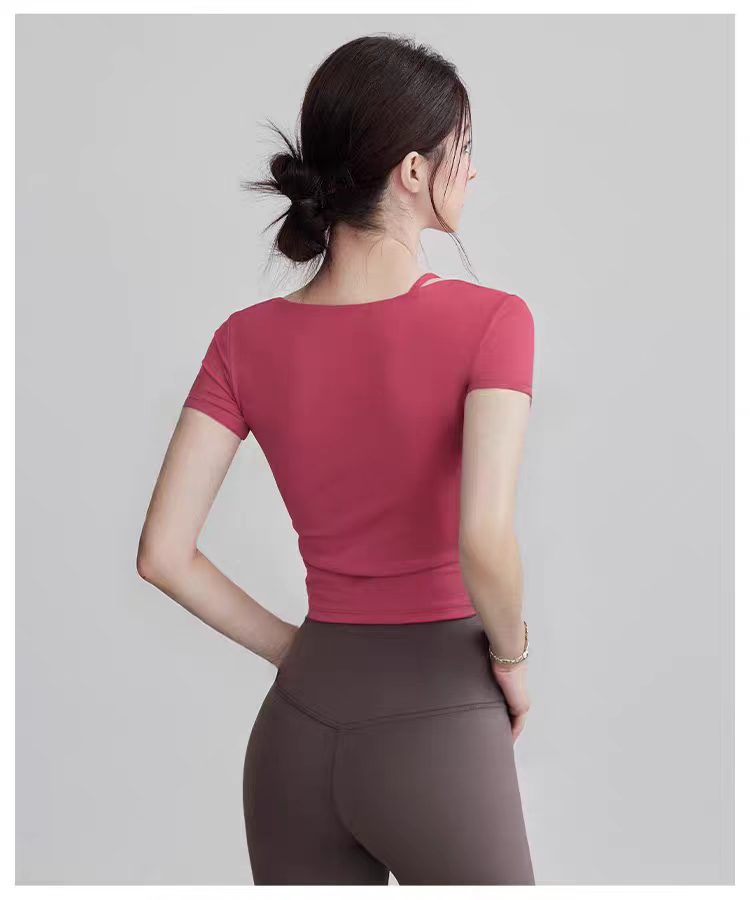 Women's Slim Fit Sports Top Bu - Pilates Yoga Wrap Top ulasan dan harga