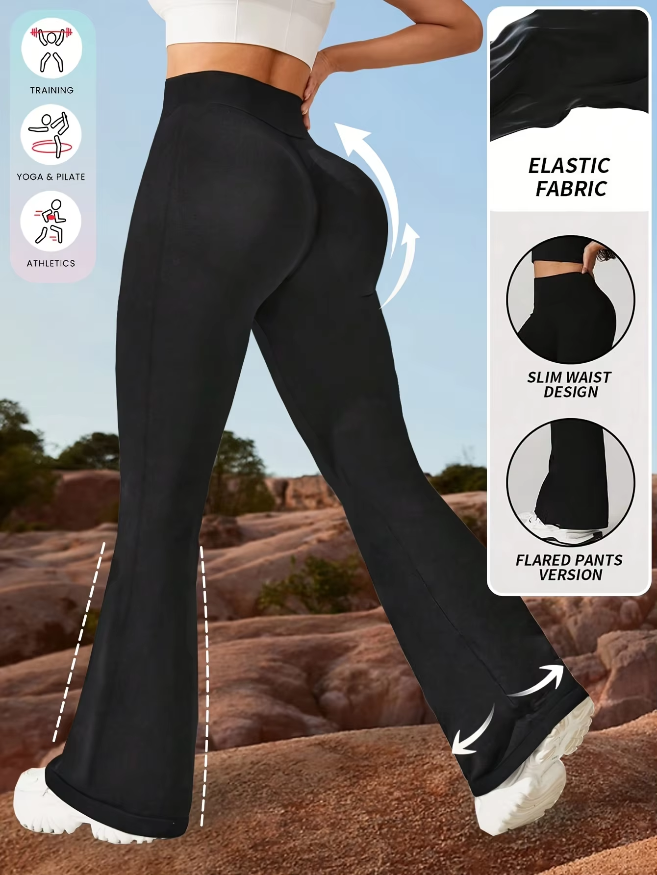 Womens Yoga Pants Flared Leggi - Pilates Yoga Legging ulasan dan harga