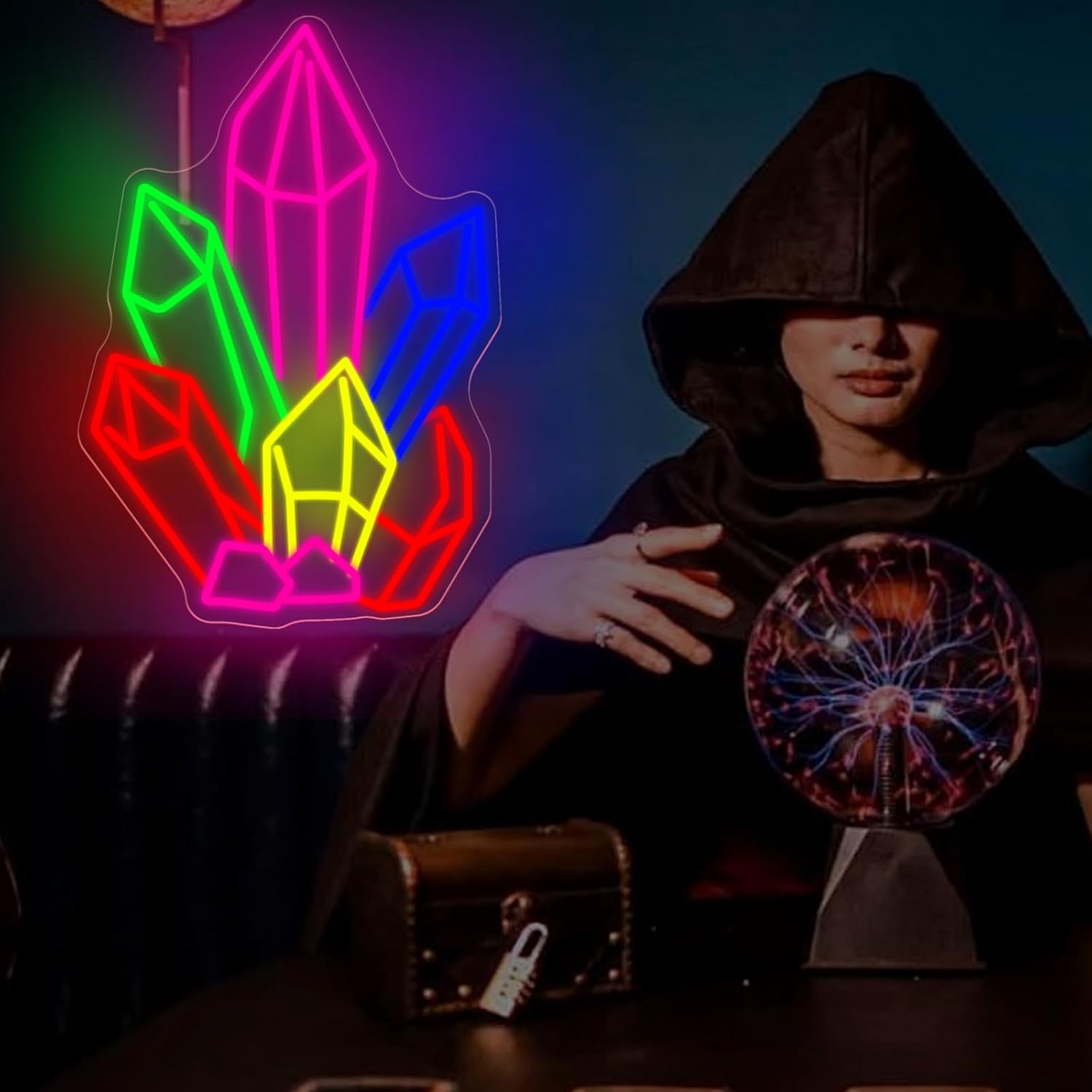 Crystals Stones Tarot Neon Sig - Pilates Yoga Studio ulasan dan harga