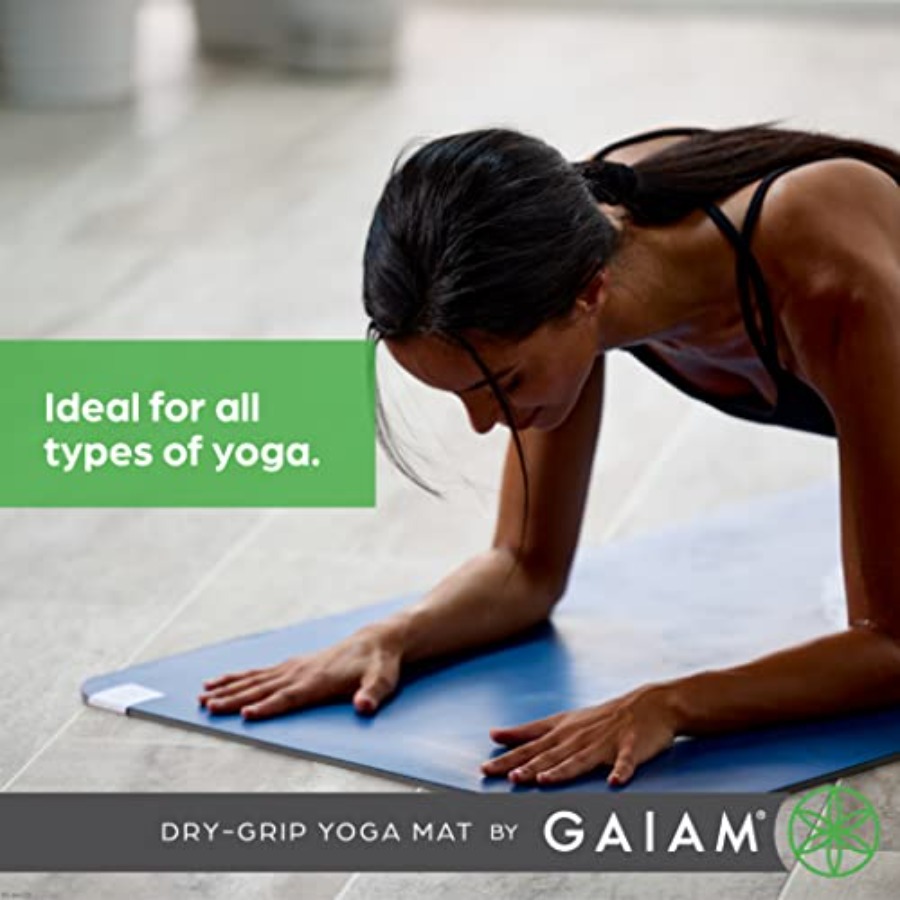 Dry-Grip Yoga Mat - 5mm Thick  - Pilates Yoga Or ulasan dan harga