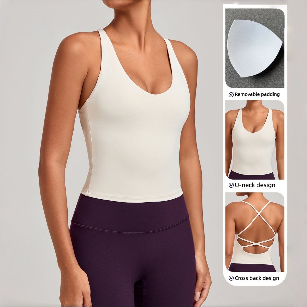 New Women's Yoga Vest Crossed  - Pilates Yoga Wrap Top ulasan dan harga